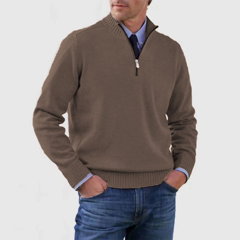 Men's Everyday Zip-Up Sweater | Quarter-Zip Mock Neck Fit View 11