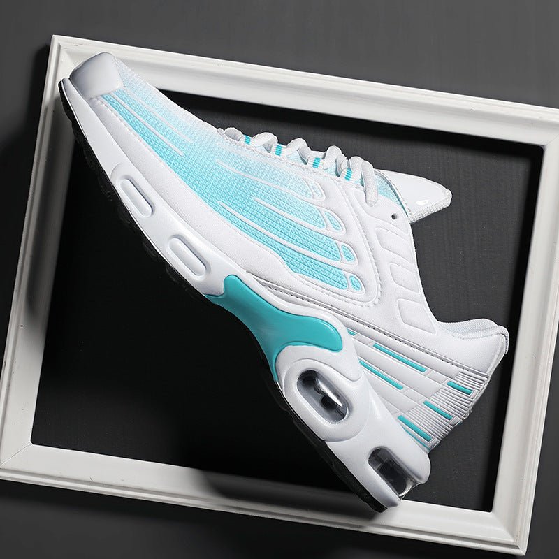 Men's Fin-Ridge Glide Sneakers | Breathable Mesh Cushioned Sole Angle