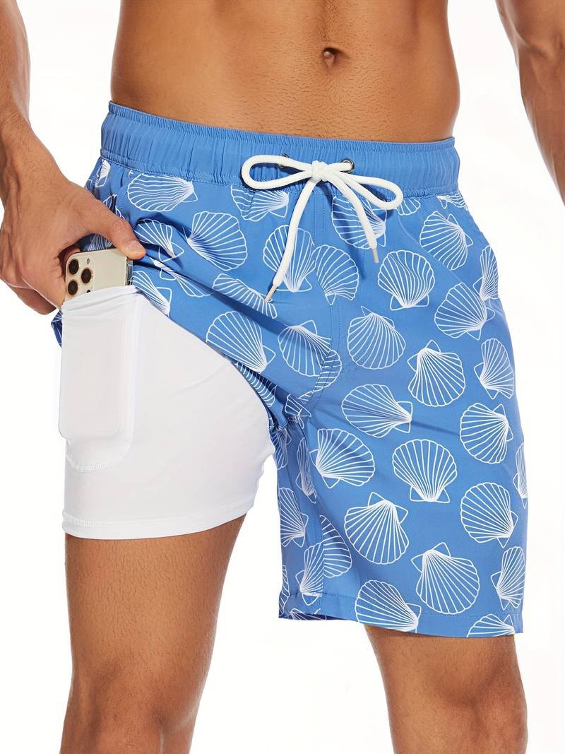 Men's Flamingo Print Beach Summer Swim Shorts Alternate