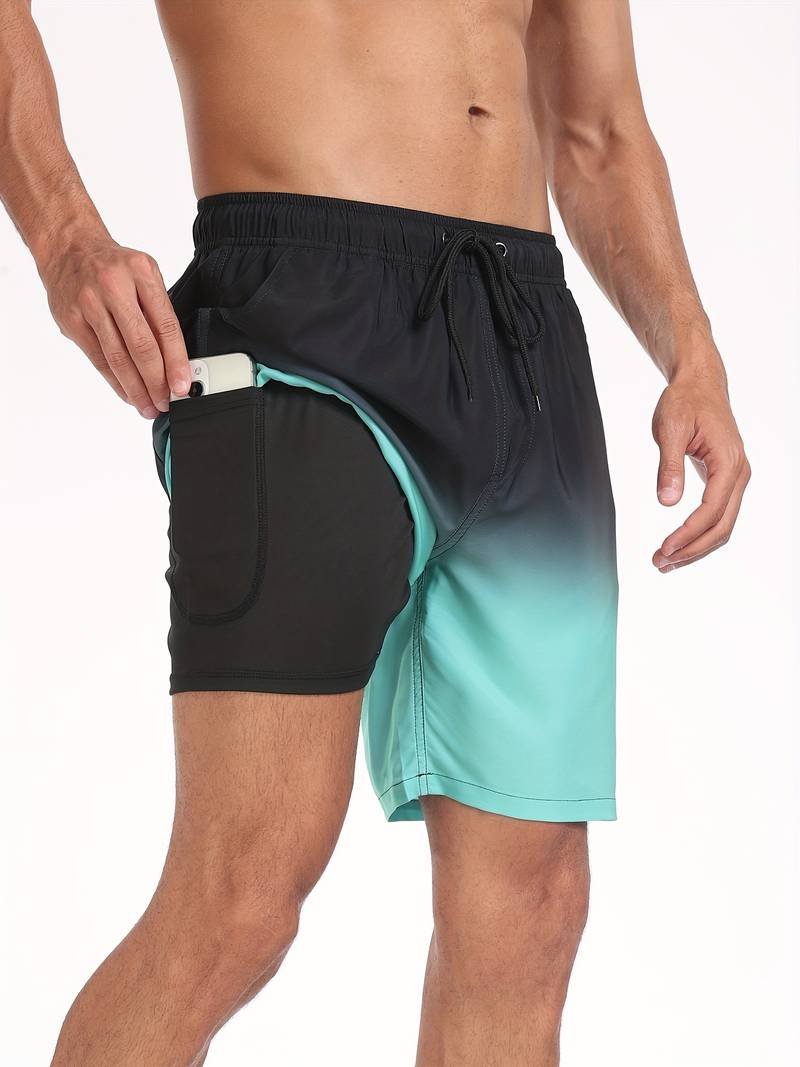 Men's Flamingo Print Beach Summer Swim Shorts View 19