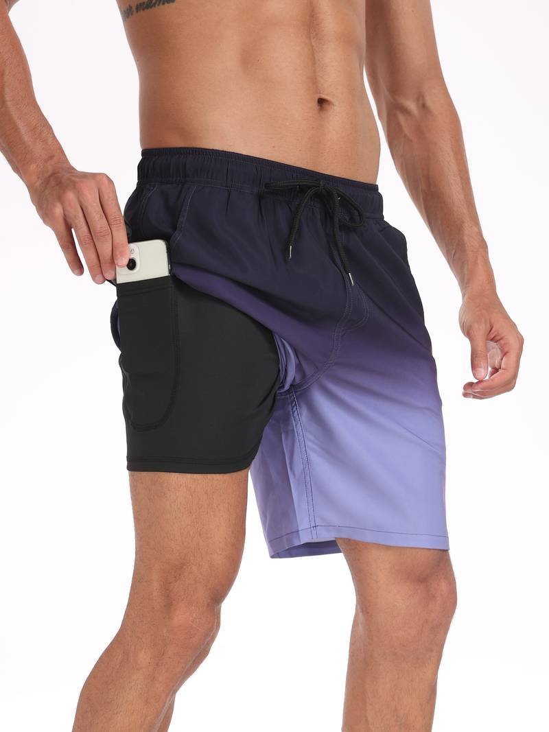 Men's Flamingo Print Beach Summer Swim Shorts View 20