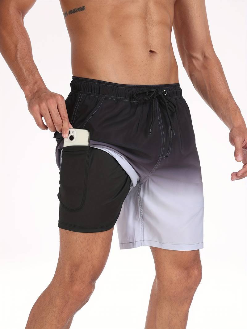 Men's Flamingo Print Beach Summer Swim Shorts View 21
