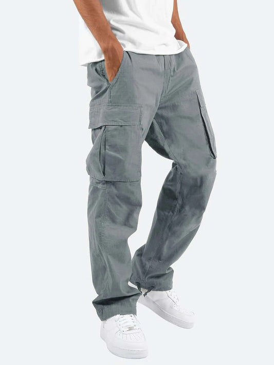 Men's Flap Pocket Cargo Trousers | Relaxed Fit Utility Front