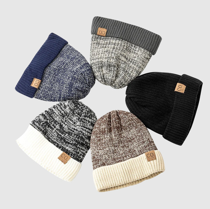 Men's Fold Cuff Knit Beanie | Insulated Acrylic Angle
