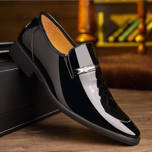 Men's Glossy Patent Leather Loafers Hero