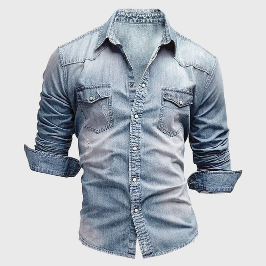Men's Gradient Denim Shirt | Slim Fit Hero