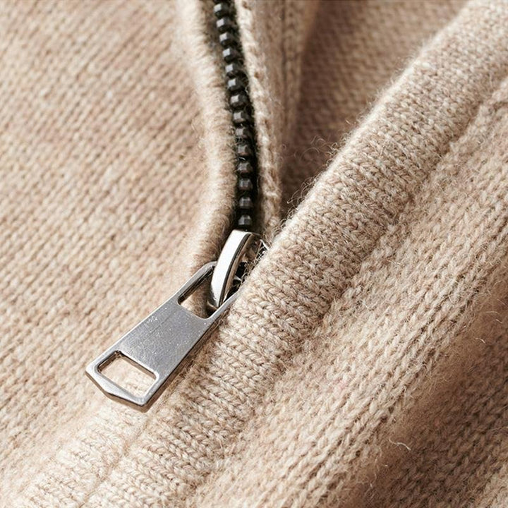 Men's Half Zip Mock Neck Sweater | Quarter-Zip Knit Fit Lifestyle