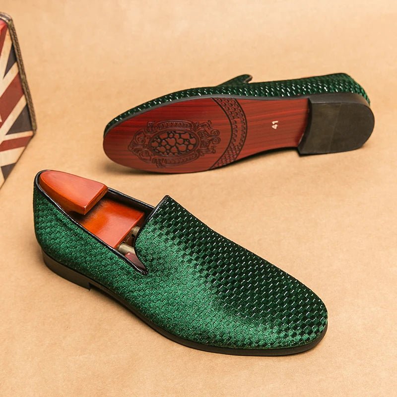 Men's Italian Suede Loafers | Woven Velvet Hero