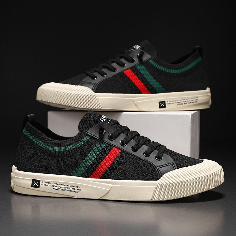 Men's Italiana Sneakers | Mesh Stripe Detail Angle