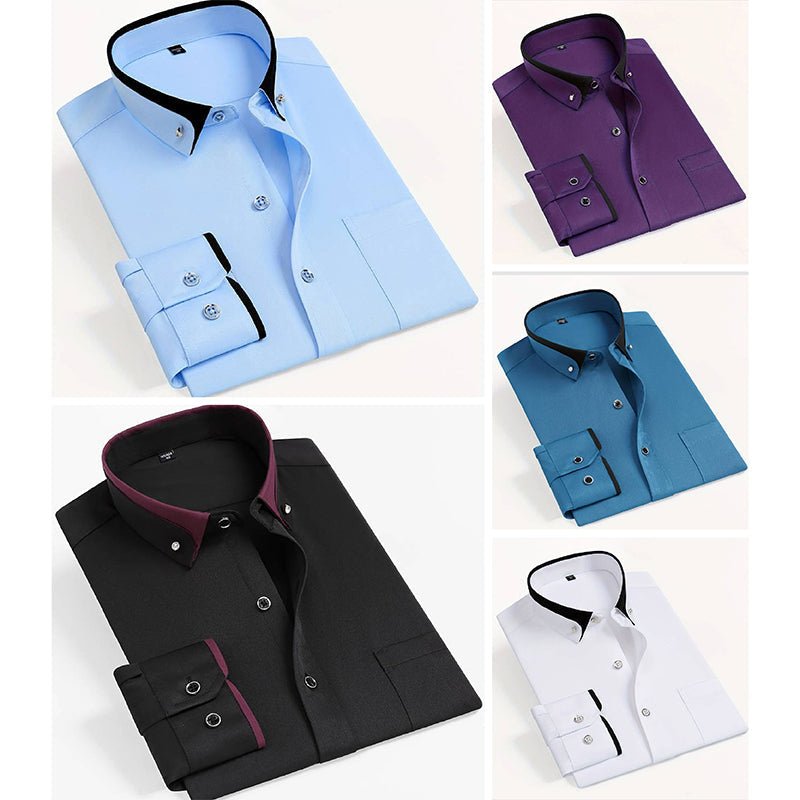 Men's L'Esprit Dress Shirt | Contrast Collar Close Up