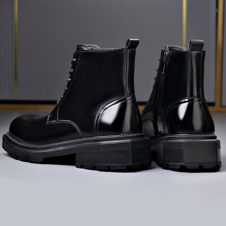 Men's Leather Ankle Boots | Chunky Lug Sole Alternate