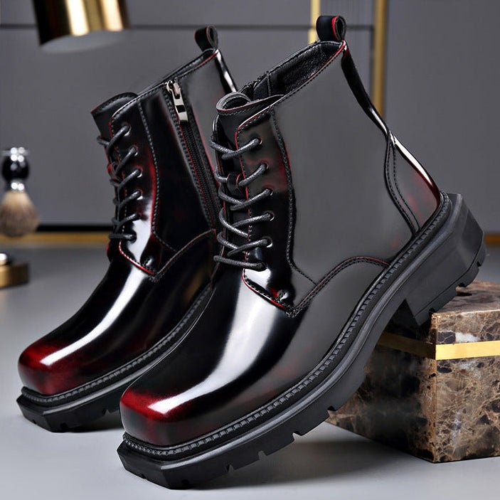 Men's Leather Ankle Boots | Chunky Lug Sole Hero