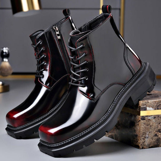Men's Leather Ankle Boots | Chunky Lug Sole Hero