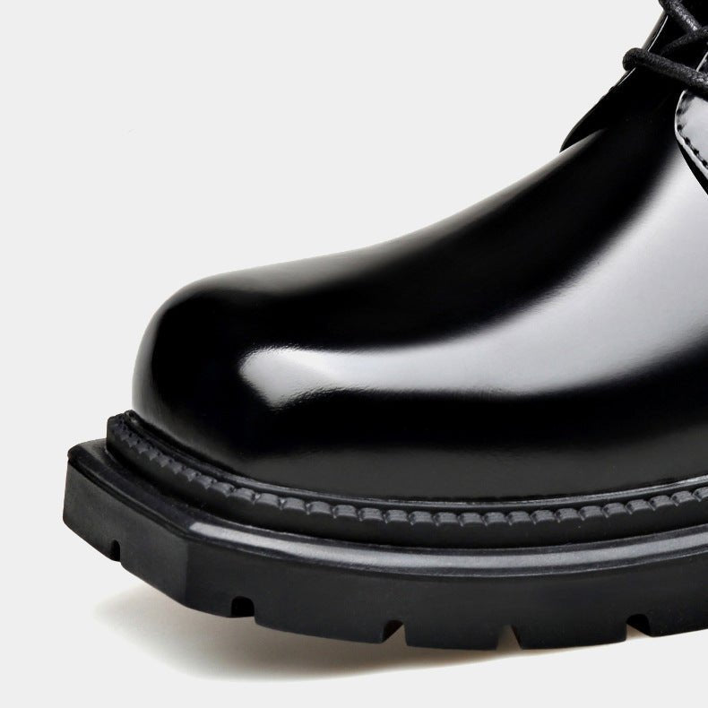 Men's Leather Ankle Boots | Chunky Lug Sole View 14