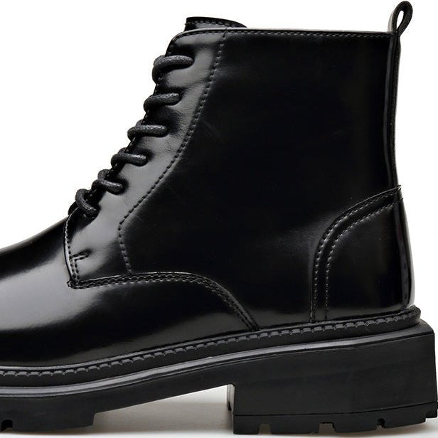 Men's Leather Ankle Boots | Chunky Lug Sole View 15