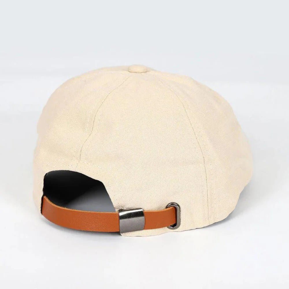 Men's Leather Strap Flat Cap | Adjustable Lifestyle