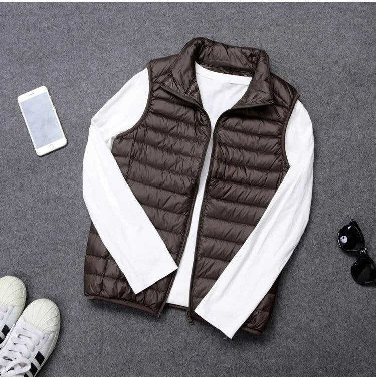 Men's Lightweight Packable Down Vest | Quilted Sleeveless View 19