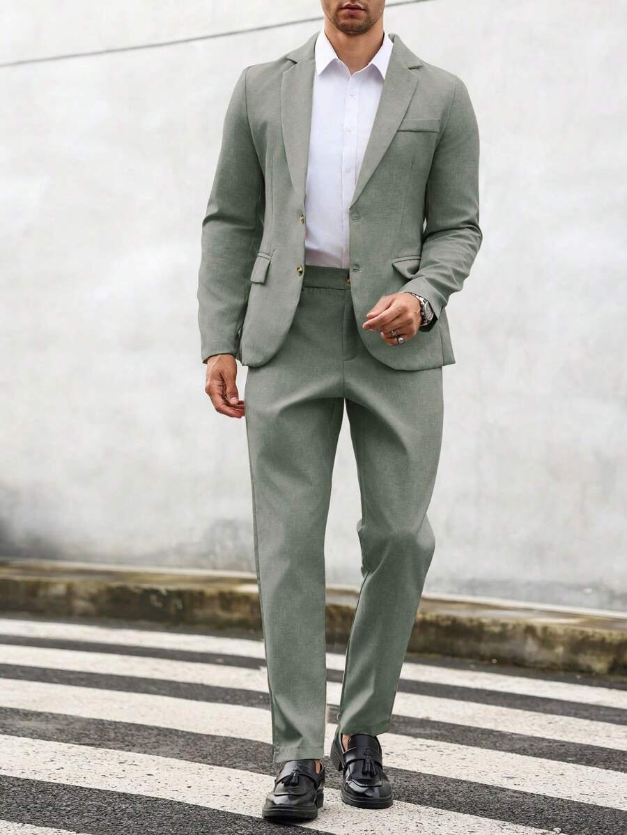 Men's Lightweight Summer Two Piece Set Back
