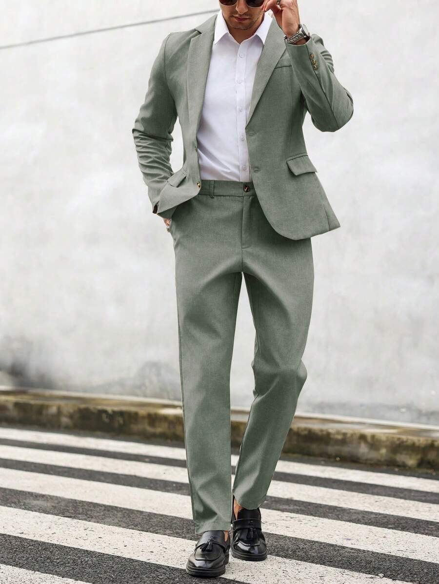 Men's Lightweight Summer Two Piece Set Close Up