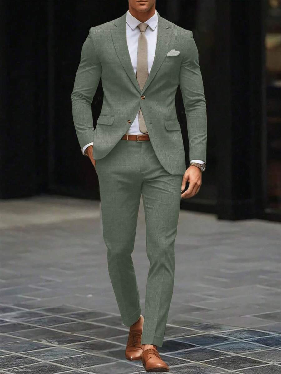 Men's Lightweight Summer Two Piece Set Detail