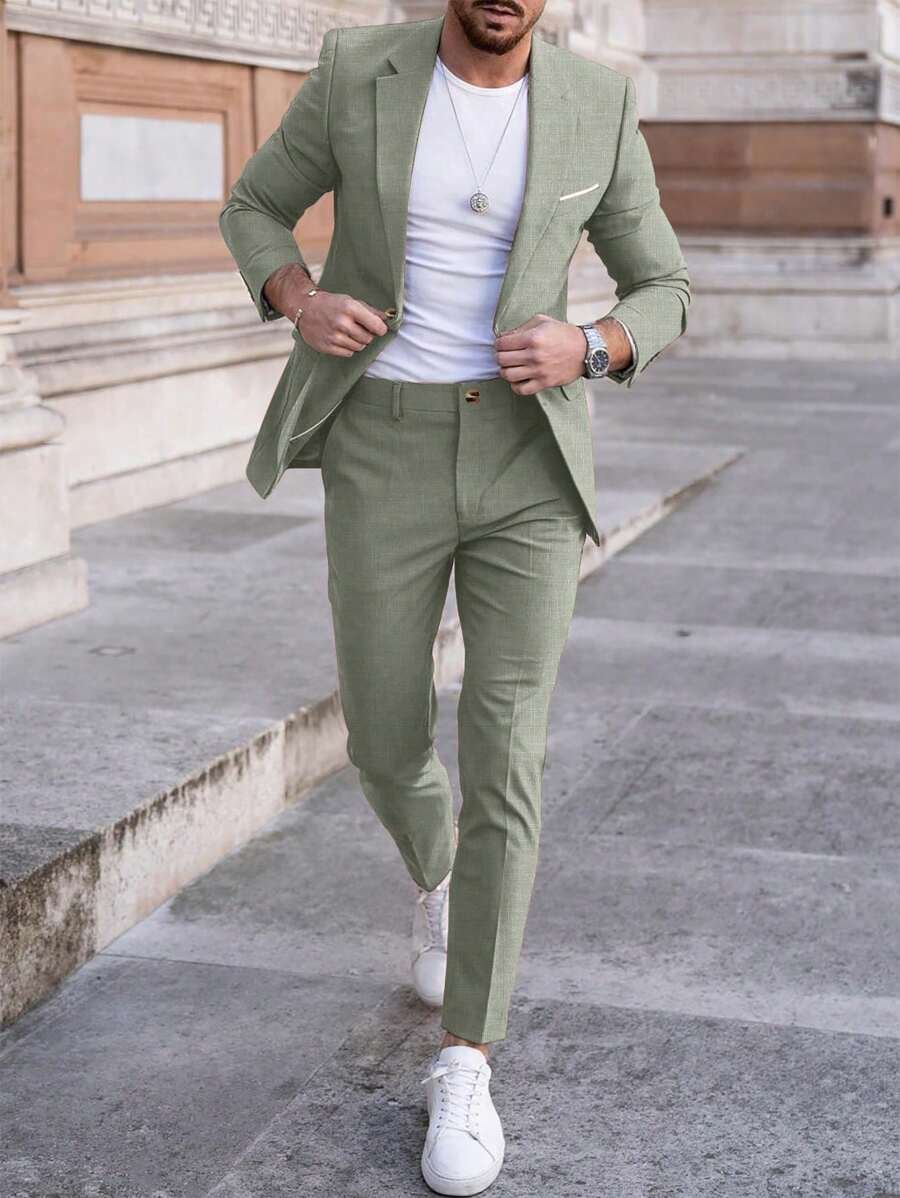 Men's Lightweight Summer Two Piece Set Front