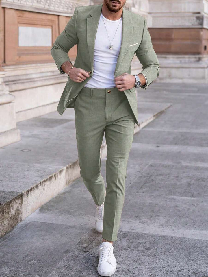 Men's Lightweight Summer Two Piece Set Front