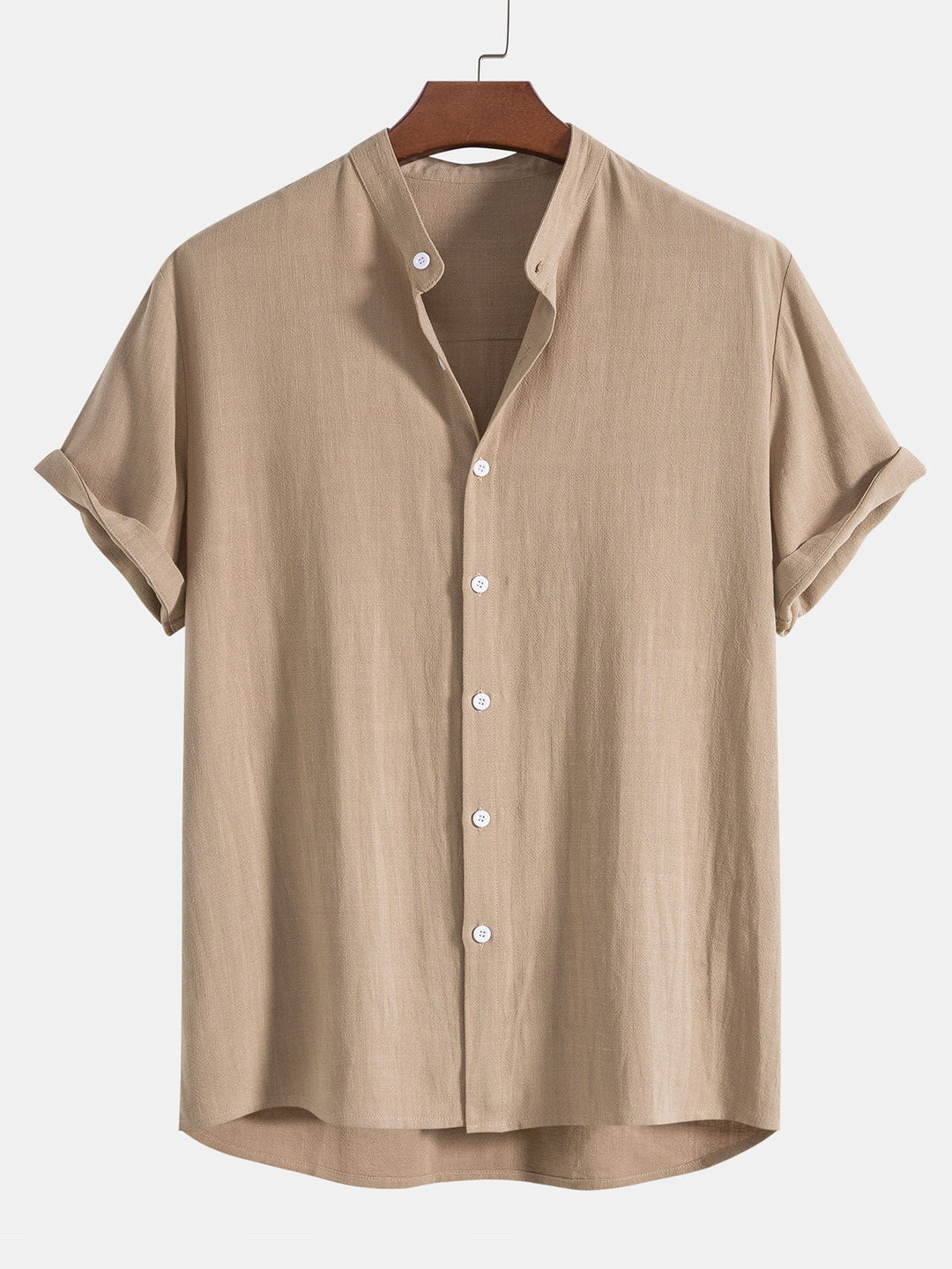 Men's Linen Band Collar Co-Ord Set | Shirt & Trousers Back