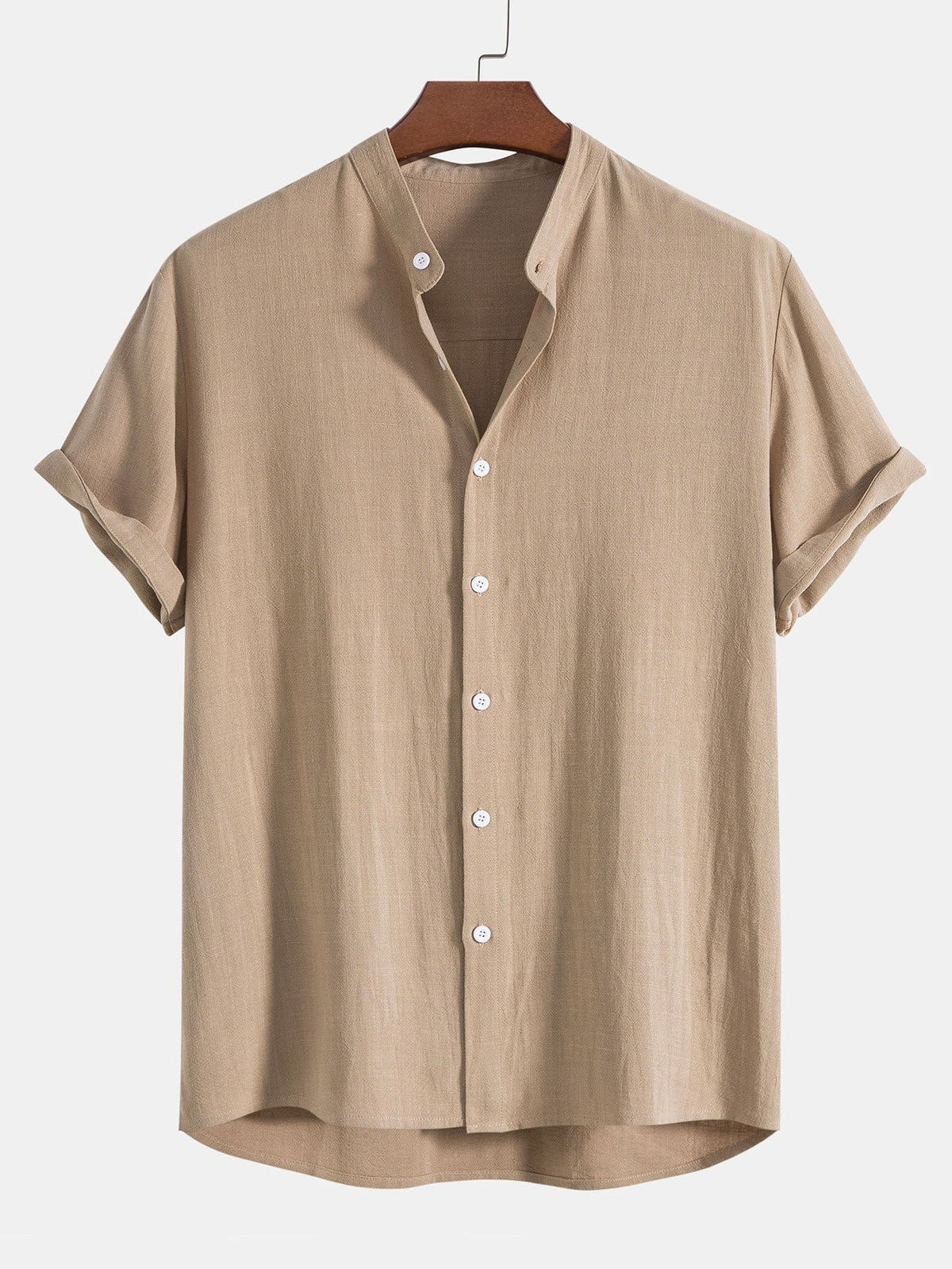 Men's Linen Band Collar Co-Ord Set | Shirt & Trousers Back
