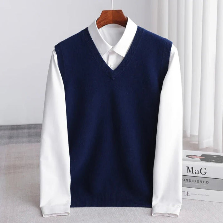 Men's Merino Wool Sweater Vest Angle