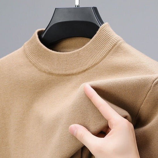 Men's Mock Neck Pullover Sweater Hero