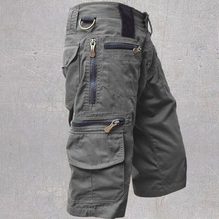 Men's Multi Pocket Cotton Shorts Pants Front
