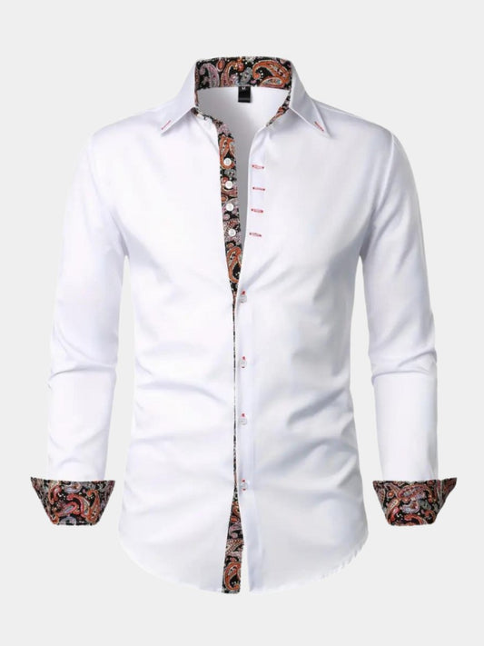 Men's Paisley Slim Fit Shirt Top Hero