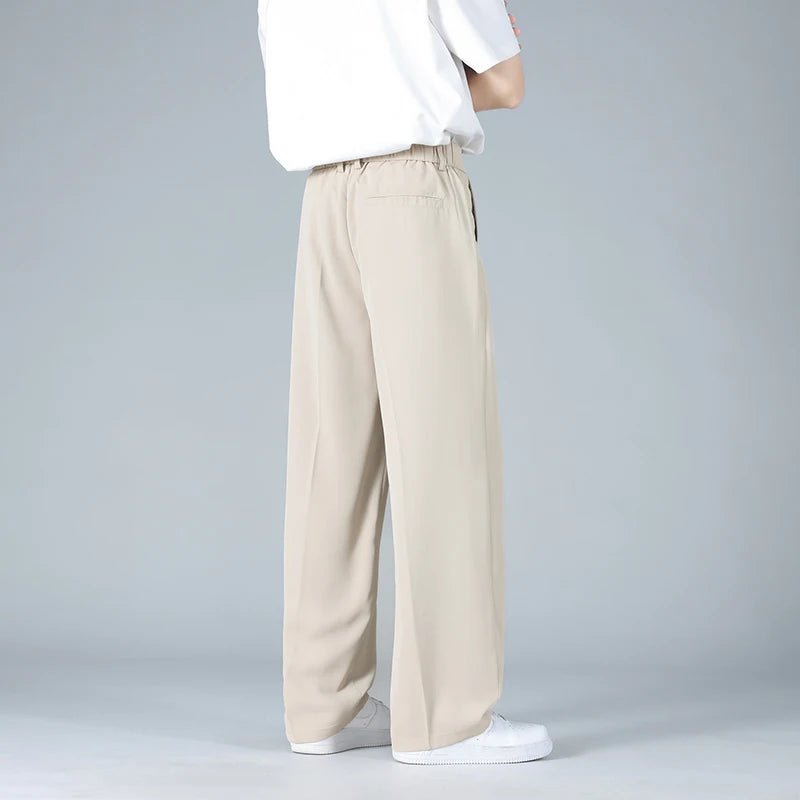 Men's Pleated Chino Trousers | Relaxed Fit Detail