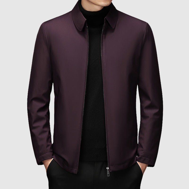 Men's Point Collar Down Jacket | Duck-Down Winter Coat Side