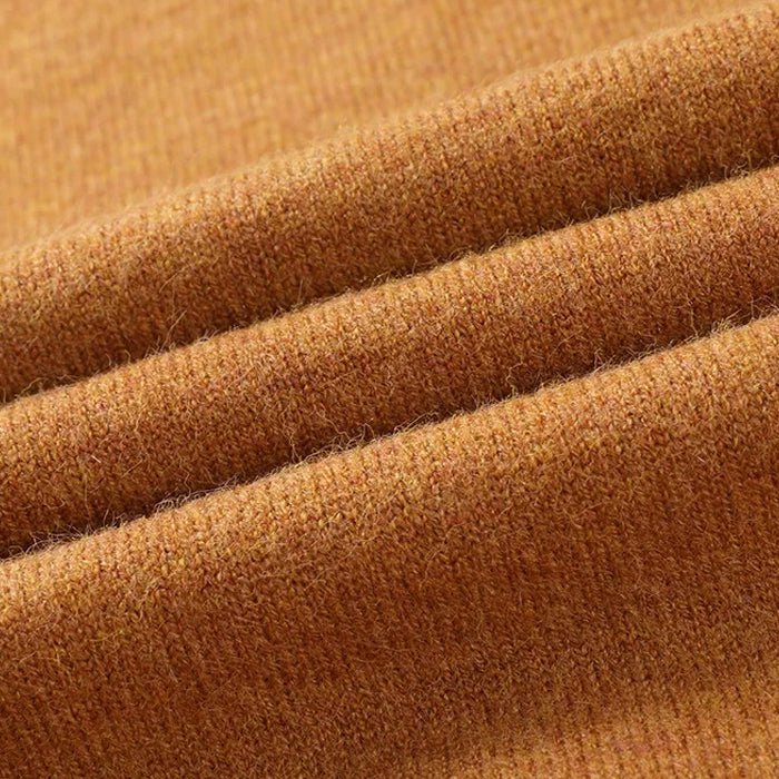 Men's Polo Collar Softness Sweater | Knit Poly-Blend Close Up