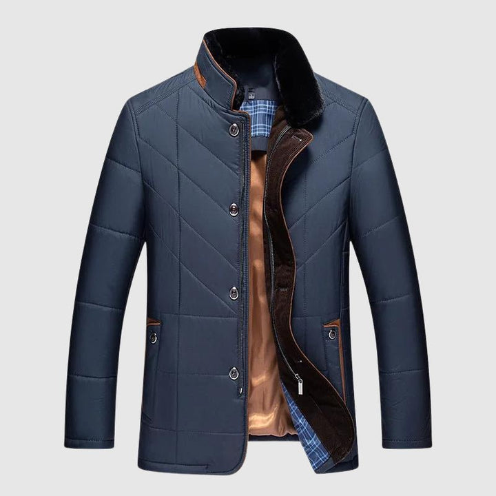 Men's Quilted Comfort Jacket | Fur Collar Hero