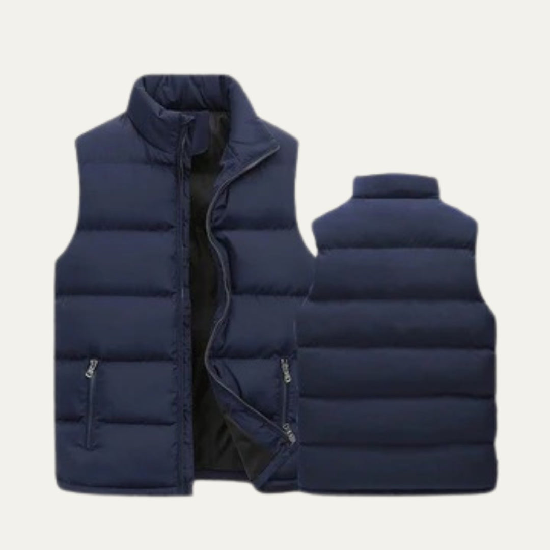 Men's Quilted Padded Puffer Vest | Sleeveless Gilet View 11