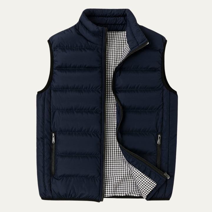 Men's Quilted Puffer Vest | Horizontal Channel Insulated Gilet Hero