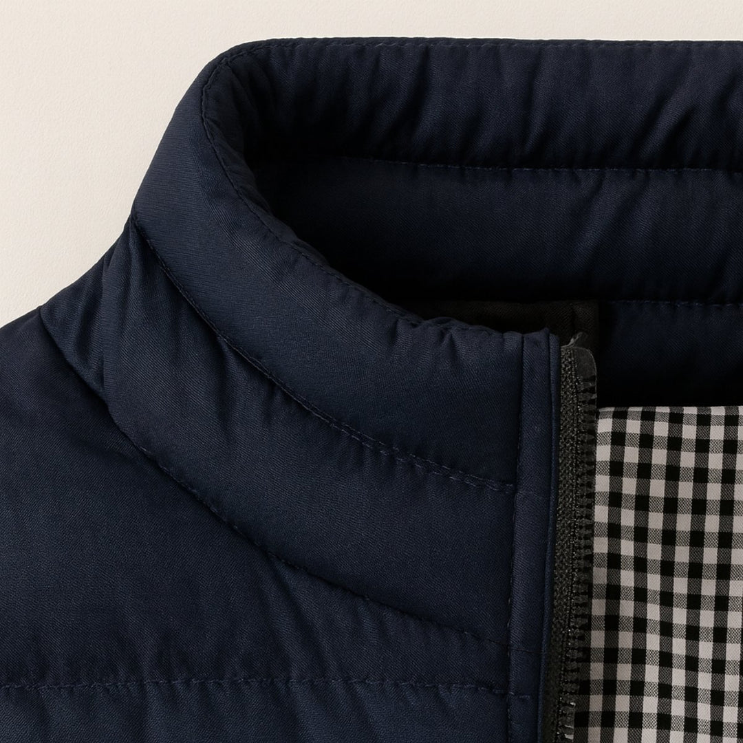 Men's Quilted Puffer Vest | Horizontal Channel Insulated Gilet Side