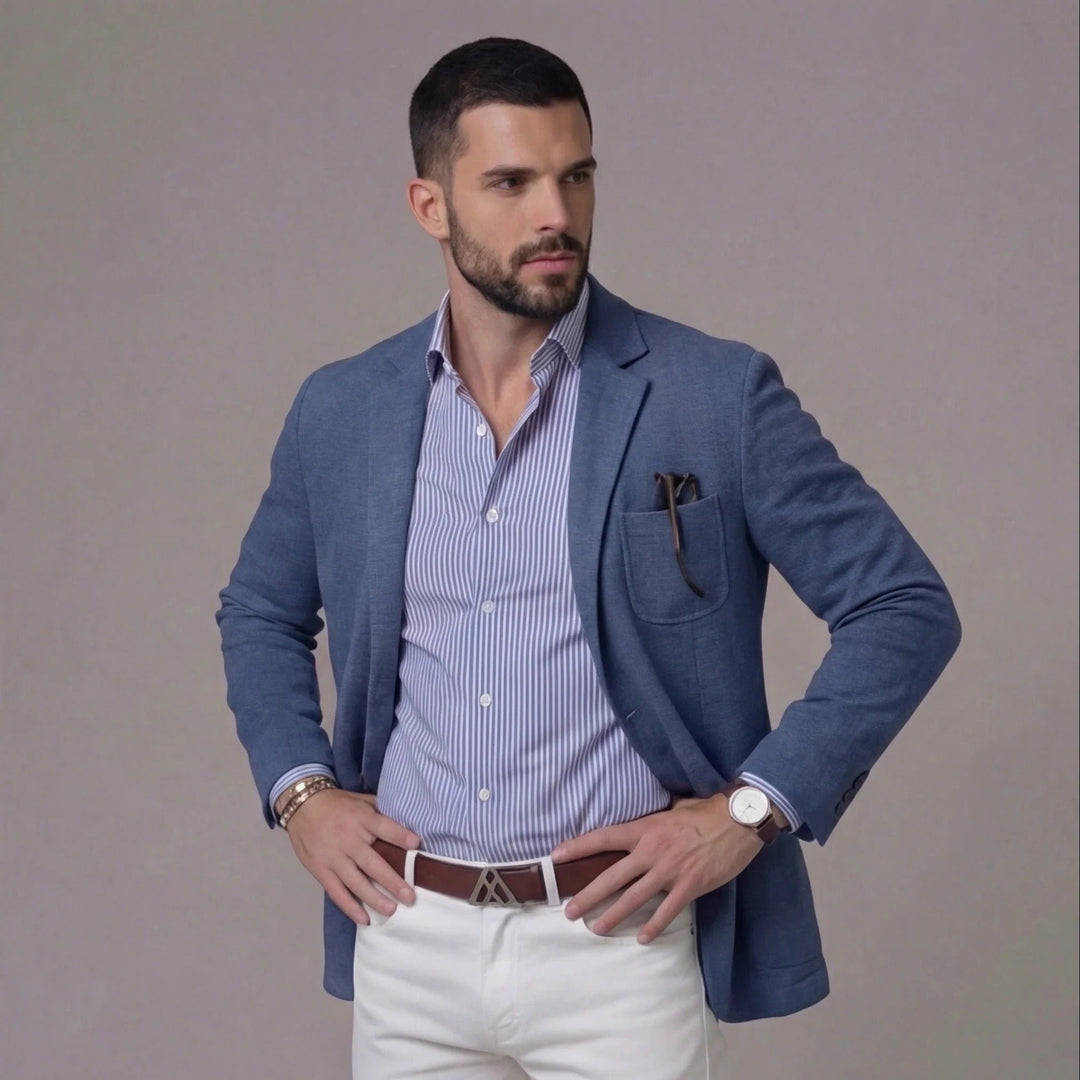 Men's Relaxed Linen Coats & Jackets Detail