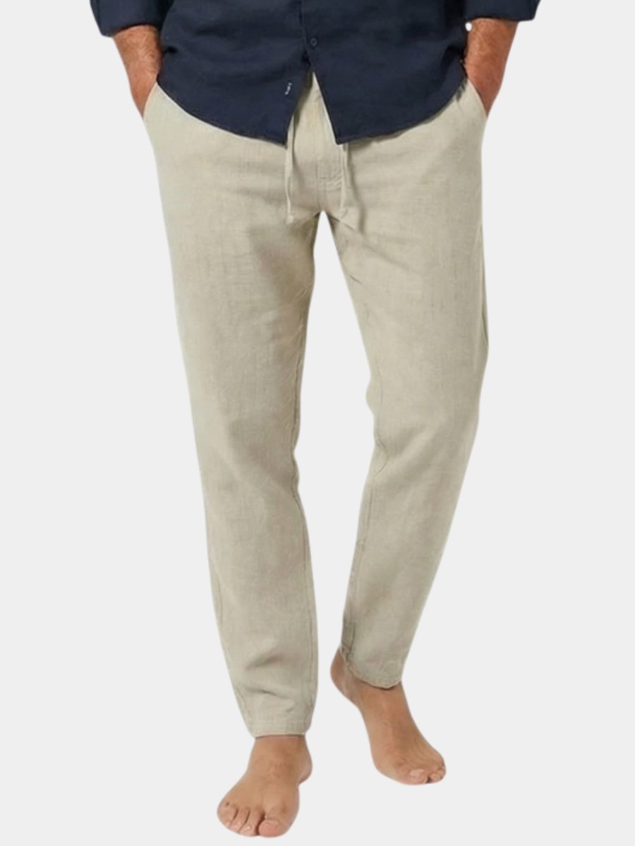 Men's Relaxed Linen Drawstring Pants Hero