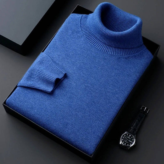 Men's Ribbed Turtleneck Sweater | Classic Knit Hero
