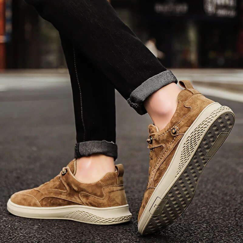 Men's Rivet Detail Suede Sneakers | Casual View 15