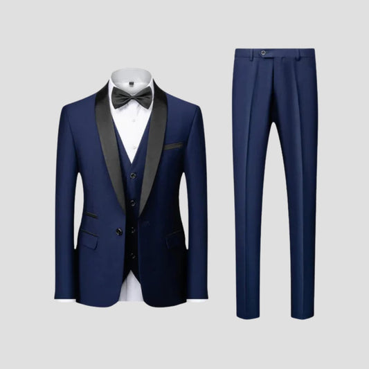 Men's Shawl Lapel Tuxedo Slim Fit | Three-Piece Weddings Formal Events Hero