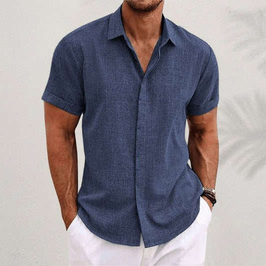 Men's Short Sleeve Linen Shirt | Relaxed Summer Fit Hero