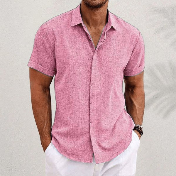 Men's Short Sleeve Linen Shirt | Relaxed Summer Fit Lifestyle