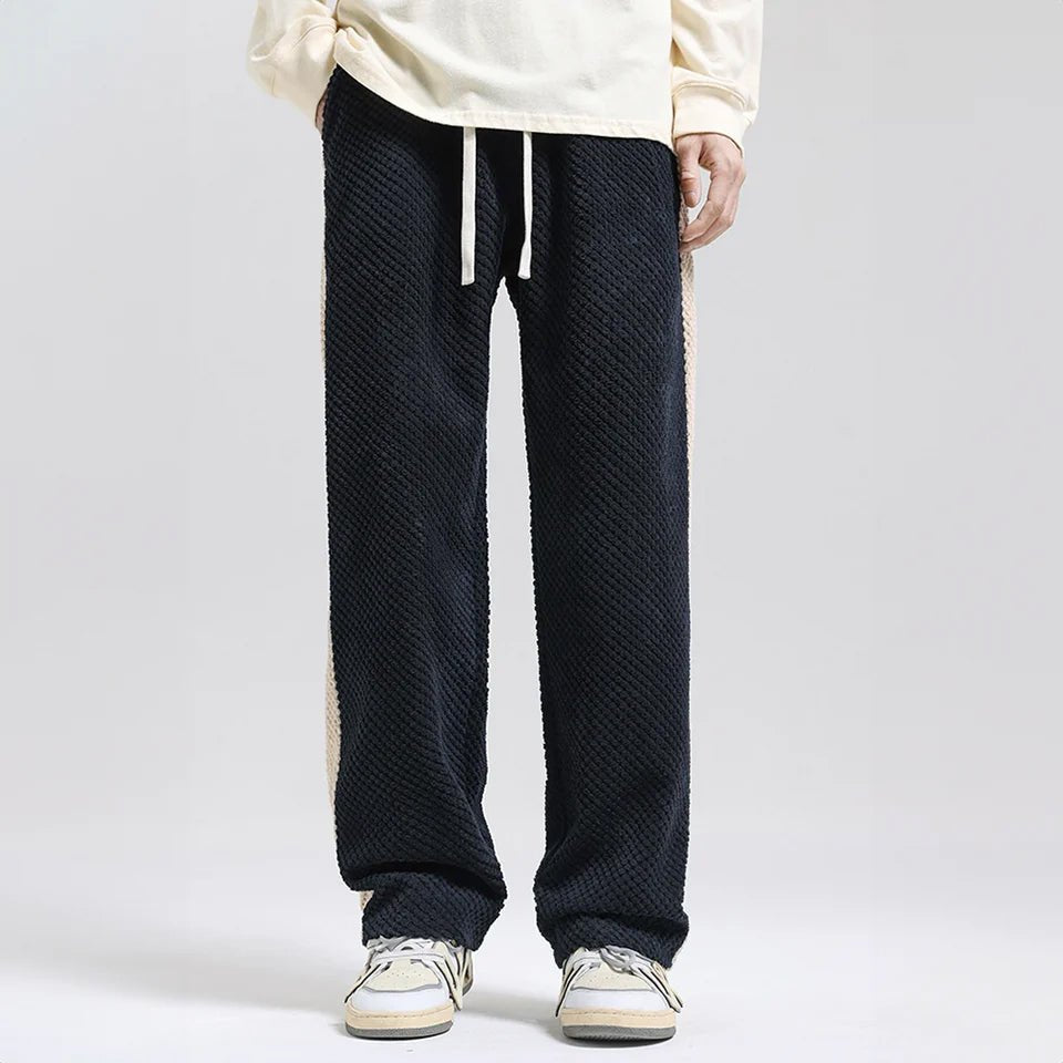 Men's Side Stripe Corduroy Pants | Drawstring Jogger Back