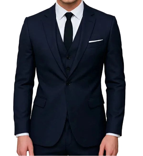 Men's Single Breasted Slim Fit Formal Suit | 3-Piece Vest Set Front