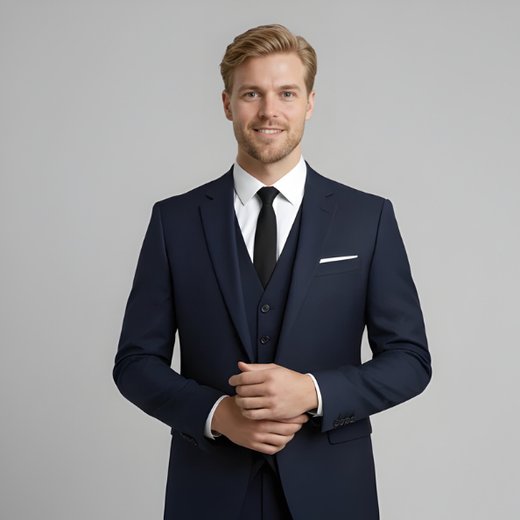 Men's Single Breasted Slim Fit Formal Suit | 3-Piece Vest Set Hero