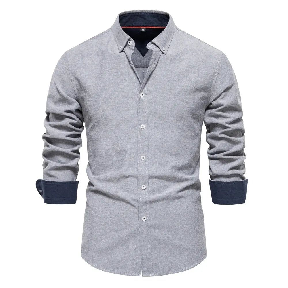 Men's Sleek Slim-Fit Shirt | Double Collar Comfort Back